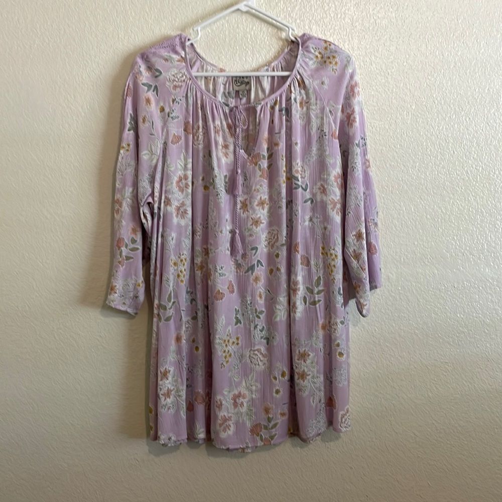 💐Como Vintage Floral Blouse 💜